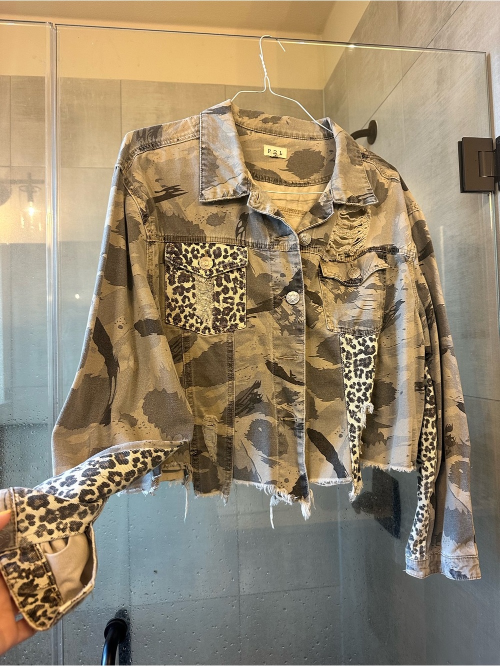 POL Camo and Leopard Jacket